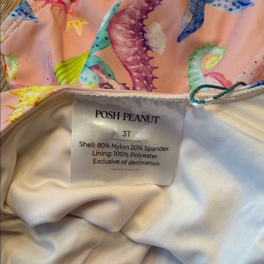 NWT Posh Peanut Girls Flutter Sleeve One-Piece Swimsuit | Size 3T - Picture 4 of 4